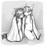 anthro bedding blanket body_hair breasts butt duo female genitals hair hair_over_eyes hairy hairy_pussy horn husband_and_wife male male/female married married_couple nipples nude pubes pussy simple_background tail violentcicadas mythology kay_(violentcicadas) kazu_(nephicide) bovid caprine domestic_goat domestic_sheep equid equine goat horse mammal mythological_creature mythological_equine pony sheep unicorn valais_blacknose 2023 absurd_res black_and_white digital_media_(artwork) hi_res monochrome shaded female_(lore) male_(lore)