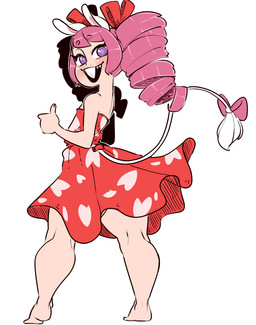 accessory barefoot bow_(feature) bow_accessory bow_ribbon buckteeth butt butt_pose clothed clothing dress eyelashes feet female flat_chested fully_clothed fur furgonomics gesture hair hair_accessory hair_bow hair_ribbon hand_gesture light_body light_fur light_skin long_tail looking_at_viewer looking_back open_mouth open_smile pale_skin pigtails pink_hair pose pupils purple_eyes purple_pupils rear_view red_clothing ribbons sharp_teeth simple_background smile solo tail tail_accessory tail_bow tail_ribbon teeth thick_thighs thumbs_up white_background white_body white_fur nuclearwasabi tera_online neonatta animal_humanoid elin felid felid_humanoid humanoid hybrid lion_humanoid mammal mammal_humanoid mouse_humanoid murid murid_humanoid murine murine_humanoid pantherine pantherine_humanoid rodent rodent_humanoid