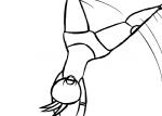 anthro cartwheel female handstand machine simple_background solo white_background inkyfrog five_nights_at_freddy's scottgames chica_(fnaf) animatronic avian bird chicken galliform gallus_(genus) phasianid robot 2016 black_and_white monochrome