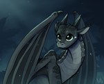 2_horns ambiguous_gender black_body black_scales dorsal_ridge feral horn membrane_(anatomy) membranous_wings night nude outside quadruped scales sky solo spines star starry_sky wings fuel_(artist) mythology wings_of_fire moonwatcher_(wof) dragon mythological_creature mythological_scalie scalie 2025 signature