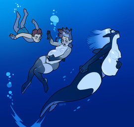 5_fingers anthro blue_hair breast_growth breasts bubble clothing eyes_closed female fin fin_growth fingers gender_transformation growth hair human_to_anthro male membrane_(anatomy) mtf_transformation nipples nude pregnant pregnant_anthro pregnant_female rapid_pregnancy side_view smile solo species_transformation split_form surprised swimming_trunks swimwear tail tail_growth transformation underwater water webbed_hands blackshirtboy aquatic cetacean dolphin human mammal merfolk oceanic_dolphin orca toothed_whale 2023 absurd_res digital_media_(artwork) hi_res sequence