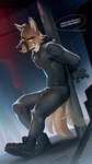 anthro biped bound bulge burglar burglary clothed clothing crime criminal footwear fur fur_tuft head_tuft male male_anthro robber robbery robbing shoes solo stealing tail tail_motion tailwag text thief thug tight_clothing tuft canyne_khai dreamworks the_bad_guys mr._wolf_(the_bad_guys) canid canine canis mammal wolf 9:16 english_text hi_res