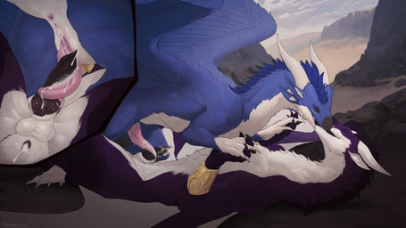 animal_genitalia anus balls bodily_fluids close-up cum cum_in_slit cum_inside deep_kiss duo erection eyes_closed feral feral_on_feral frottage fur genital_fluids genital_slit genitals hand_holding kissing leaking_cum lying male male/male on_back on_bottom on_top outside penile penis penises_touching quadruped sex spread_wings tapering_penis white_body white_fur wings wrapped_around_penis veoros mythology mystical_stratus dragon furred_dragon furred_scalie mythological_creature mythological_scalie scalie 16:9 digital_drawing_(artwork) digital_media_(artwork) hi_res widescreen