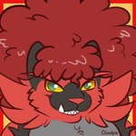 afro anthro cheek_tuft facial_tuft fur green_eyes grey_body grey_fur hair looking_at_viewer male red_body red_fur red_hair red_nose smile smiling_at_viewer solo teeth tuft yellow_sclera cloudpie conditional_dnp nintendo pokemon fan_character generation_7_pokemon incineroar pokemon_(species) 1:1 2023 bust_portrait clip_studio_paint_(artwork) digital_drawing_(artwork) digital_media_(artwork) flat_colors icon portrait