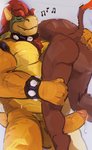 anthro asinus balls bodily_fluids bowser butt donkey duo equid equine erection genital_fluids genitals hi_res koopa male male/male mammal mario_bros nintendo nipples nude nude_male penis precum scalie size_difference supplesee