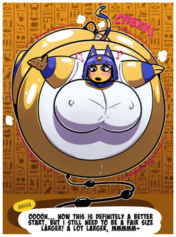 air_inflation anthro belly big_belly big_breasts big_butt blue_hair blue_tail blush breasts butt clothing dress eyeshadow female floating fur hair hose hose_in_butt hose_inflation huge_belly huge_breasts huge_butt hyper hyper_belly hyper_butt hyper_inflation inflation lidded_eyes makeup markings nipple_outline noseless open_mouth outline panties solo striped_markings striped_tail stripes tail tail_markings talking_to_viewer text underwear white_clothing white_dress white_outline yellow_body yellow_fur yellow_tail browser124 animal_crossing nintendo ankha_(animal_crossing) domestic_cat felid feline felis mammal 2025 absurd_res digital_media_(artwork) english_text hi_res