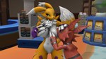 anthro big_breasts breast_grab breast_play breast_suck breastfeeding breasts countershading duo female fur genitals hand_on_breast holding_breast huge_breasts male male/female navel pussy raised_tail sex sucking tail dragon696 bandai_namco digimon warfare_machine warfare_renamon canid digimon_(species) guilmon mammal renamon 16:9 3d_(artwork) digital_media_(artwork) hi_res widescreen