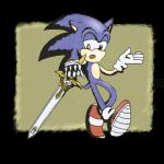 anthro male melee_weapon solo sword weapon chocolatechippi sega sonic_and_the_black_knight sonic_storybook_series sonic_the_hedgehog_(series) caliburn sonic_the_hedgehog animate_inanimate eulipotyphlan hedgehog living_melee_weapon living_sword living_weapon mammal 1:1 alpha_channel