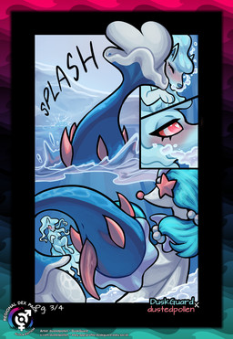 3_fingers 3_toes animal_genitalia anus blue_body blush blush_lines border bubble caustics diving duo eyelashes feet female feral fingers genital_slit genitals heart_symbol imminent_sex looking_at_another male markings multi_tail onomatopoeia partially_submerged penis pink_markings pink_nose pink_penis quadruped sound_effects splash tail tapering_penis text toes underwater vein veiny_penis vulva water white_body white_markings duskguard dustedpollen nintendo pokemon alolan_form alolan_ninetales canid canine generation_7_pokemon mammal pokemon_(species) primarina regional_form_(pokemon) comic hi_res watermark