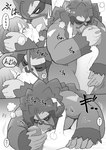 anthro blush breasts duo eyes_closed female human_on_anthro interspecies kissing male male/female muscular muscular_anthro muscular_male nude open_mouth pokephilia text apple_pot nintendo pokemon gloria_(pokemon) generation_8_pokemon human mammal pokemon_(species) rillaboom absurd_res comic hi_res japanese_text monochrome translated