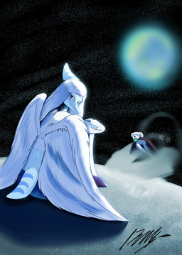 amber_eyes anthro ball bone_frill cosplay crossover_cosplay detailed_background duo earth eyelashes feathered_wings feathers female feral frill_(anatomy) fur grey_body grey_hair grey_scales hair long_hair looking_at_viewer looking_back looking_back_at_viewer moon on_the_moon planet scales short_tail sitting smile snout space tail tennis_ball white_body white_fur wings beltimerperbus dc_comics goodbye_volcano_high ko_op_(game_developer) superman_(series) fang_(gvh) krypto supergirl canid canine canis domestic_dog mammal prehistoric_species pterosaur reptile scalie 2025 crossover digital_drawing_(artwork) digital_media_(artwork) hi_res signature nonbinary_(lore)