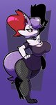 anthro clothing collar ear_piercing eyebrow_piercing facial_piercing female fishnet_clothing fishnet_legwear legwear lip_piercing nose_piercing piercing solo spiked_collar spikes wolito nintendo pokemon krystal_(hexgotcurves) braixen canid canine generation_6_pokemon mammal pokemon_(species) shiny_pokemon hi_res