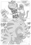 2_panel_comic accessory ahegao anal anal_penetration anthro anthro_on_anthro anthro_penetrated anthro_penetrating anthro_penetrating_anthro armlet balls big_butt blush blush_lines bodily_fluids bulge butt cheek_tuft clothing crown dialogue dripping drooling ear_grab ear_piercing ear_ring erection eye_roll eyewear facial_tuft femboy floppy_ears fur furgonomics genitals glasses half-closed_eyes harem_boy harem_jewelry harem_outfit headgear huge_butt humanoid_genitalia humanoid_penis jewelry legband looking_pleasured male male/male male_penetrated male_penetrating male_penetrating_male narrowed_eyes nervous open_mouth open_smile penetration penile penile_penetration penis penis_in_ass piercing ring ring_piercing royalty saliva saliva_drip saliva_string sex shirt size_difference slightly_chubby slightly_chubby_anthro slightly_chubby_male smile speech_bubble striped_body striped_fur stripes tail tail_accessory tail_jewelry tail_ring text thick_thighs thong toga tongue tongue_out topwear tuft tunic underwear wide_hips roly level-5 ni_no_kuni ni_no_kuni_(series) kettei_(astralkettei) tom_tildrum_xiv domestic_cat felid feline felis hybrid lagomorph leporid mammal rabbit english_text greyscale hi_res monochrome
