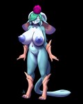 anthro areola big_areola big_breasts big_nipples blue_areola blue_gem blue_nipples breasts clitoris female flower fur gem genitals green_body green_fur horn huge_breasts looking_at_viewer multi_clitoris multi_genitalia nipples pink_body plant puffy_nipples pussy simple_background smile solo tail tail_genitals tail_mouth tail_pussy transparent_background unusual_anatomy unusual_genitalia_placement unusual_pussy_placement unusual_tail vines white_body white_fur furball cheyn'driss alien elemental_creature elemental_humanoid felid feline flora_fauna humanoid mammal nokuri plant_humanoid 2022 4:5 alpha_channel hi_res