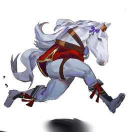 anthro armless boots clothed clothing female footwear fur hair ribbons running shoes simple_background solo tail unusual_anatomy what what_has_science_done white_background white_body white_fur white_hair white_tail yusuzune cygames uma_musume_pretty_derby gold_ship_(pretty_derby) equid equine halfcut humanoid hybrid mammal reverse_taur hi_res
