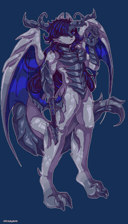 3_toes 5_fingers anthro arm_cannon black_hair blue_hair digitigrade dragon_wings feet female fingers frown frowning_at_viewer grey_body gun hair horn looking_at_viewer multicolored_hair nude nude_anthro one_eye_obstructed pointy_ears ranged_weapon rifle scales solo toes two_tone_hair weapon weapon_arm wings saritauwurr mythology sharleen_the_dragoncat dragon felid hybrid mammal mythological_creature mythological_scalie scalie 4:7 alpha_channel