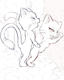 accessory against_surface against_wall anthro anthro_on_anthro anthro_penetrated anthro_penetrating anthro_penetrating_anthro blush blush_lines bow_accessory bow_ribbon brick brick_wall claws doggystyle duo eyelashes eyes_closed female female_penetrated finger_claws from_behind_position furgonomics hand_on_another's_hip hand_on_hip hands_on_wall intraspecies looking_at_another looking_at_partner looking_back looking_back_at_another looking_back_at_partner looking_pleasured male male/female male_penetrating male_penetrating_female one_eye_closed open_mouth outside outside_sex penetration penile penile_penetration penis_in_vagina plant raised_tail ribbons semi-anthro sex side_view simple_background snout standing standing_doggystyle standing_sex tail tail_accessory tail_bow tail_ribbon toe_claws tongue tree vaginal vaginal_penetration wall_(structure) white_background meraence fairy_tail charle_(fairy_tail) happy_(fairy_tail) domestic_cat exceed felid feline felis mammal 2014 4:5 absurd_res digital_drawing_(artwork) digital_media_(artwork) hi_res sketch