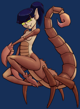 areola bangs black_eyebrows black_hair breasts brown_body brown_exoskeleton brown_tail exoskeleton eye_through_hair eyebrow_through_hair eyebrows fangs female glowing glowing_eyes hair humanoid_pointy_ears lips long_hair looking_at_viewer nipples nude nude_female nude_taur pincers pink_areola pink_lips pink_nipples pointy_ears ponytail pupils segmented_body simple_background slit_pupils small_breasts solo stinger tail teeth translucent translucent_hair transparent_background yellow_eyes spacechoochoo american_dragon:_jake_long disney kissing_booth_krylock arachnid arachnid_taur arthropod arthropod_taur humanoid_taur krylock scorpion scorpion_taur taur 2022 alpha_channel