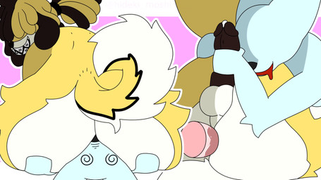 anal anal_orgasm anal_penetration anthro balls big_balls big_butt big_penis bodily_fluids butt covered_eyes cum cum_drip cum_while_penetrated dripping duo ejaculation erection facesitting femboy fur genital_fluids genitals group hair hands-free happy holding_butt holding_leg legs_up looking_back male male/male male_penetrated male_penetrating male_penetrating_male masturbation nude open_mouth orgasm penetration penile penile_penetration penis penis_in_ass rubbing rubbing_butt sex simple_background sitting_on_another tail tail_motion tailwag thick_thighs tongue tongue_out trio wide_hips yellow_body hideki_moshi canid canine canis domestic_dog mammal 16:9 2d_animation animated digital_media_(artwork) frame_by_frame hi_res no_sound short_playtime webm widescreen