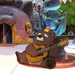 anthro brown_body brown_fur clothing detailed_background eyes_closed facial_hair fur guitar hat headgear headwear male musical_instrument mustache outside plucked_string_instrument sitting slightly_chubby solo string_instrument homebearstudio you_miichi nairi:_rising_tide nairi_(series) bear mammal 1:1 2021 animated no_sound official_art short_playtime webm