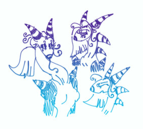 2_horns anthro arm_spikes breasts curly_hair eyelashes eyes_closed facial_markings featureless_breasts female glistening_eyelids hair head_markings horn long_eyelashes long_neck looking_at_viewer markings neck_spikes nose_stripes open_mouth ponytail shoulder_spikes simple_background solo spikes spikes_(anatomy) striped_horn stripes thin_tongue tongue tongue_out triangle_(marking) plentyofsoup mythology rosella_(plentyofsoup) alien dragon mythological_creature mythological_scalie scalie colored_line_art digital_drawing_(artwork) digital_media_(artwork) half-length_portrait headshot_portrait hi_res portrait sketch sketch_page