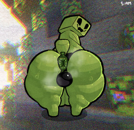 4_legs anus ball_bulge balls_outline big_butt black_clothing black_eyes black_underwear bodily_fluids bulge butt clothing clothing_aside detailed_anus detailed_bulge fangs genital_outline glistening glistening_body green_body looking_at_viewer looking_back looking_back_at_viewer male musk outside perineum plant presenting presenting_anus puffy_anus quadruped rock screencap screencap_background short_tail shrub smile solo square_head sweat sweatdrop sweaty_butt tail teeth thick_thighs tree underwear underwear_aside snackaftermidnight microsoft minecraft mojang xbox_game_studios creeper_(minecraft) chromatic_aberration digital_drawing_(artwork) digital_media_(artwork)