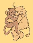 anthro blush blush_lines bodily_fluids bottomwear clothed clothed_anthro clothed_male clothing cum cum_on_face drooling duo eyes_closed fur genital_fluids hair hug lying male male/male male_anthro open_mouth plushie saliva shirt shorts simple_background sleeping sound_effects t-shirt tail topwear vowelless vowelless_sound_effect yellow_background zzz helregin animate_inanimate domestic_cat felid feline felis living_plushie mammal 2023 digital_drawing_(artwork) digital_media_(artwork)