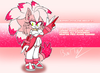 5_fingers anthro big_breasts breasts clothing ear_fur female fingers footwear fur green_pupils lore multicolored_body multicolored_fur pink_clothing pink_footwear pupils smile solo tail white_body white_fur yellow_eyes xxseraphimphobiaxx sega sonic_the_hedgehog_(series) fan_character eulipotyphlan felid feline hybrid mammal absurd_res hi_res