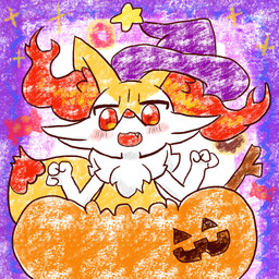 3_fingers abstract_background ambiguous_anthro ambiguous_gender anthro arm_tuft blush blush_lines border cheek_tuft chest_tuft clothed clothing cute_fangs dipstick_tail facial_tuft fangs fingers food front_view fruit fur hat headgear headwear holidays inner_ear_fluff looking_at_viewer markings multicolored_body multicolored_fur open_:3 orange_body orange_clothing orange_fur partially_clothed_ambiguous partially_clothed_anthro plant pumpkin rawr red_eyes red_inner_ear_fluff red_nose red_tail_tip shoulder_tuft sparkles standing star_polygon stick tail tail_markings tapering_snout teeth textured topless topless_ambiguous topless_anthro tuft two_tone_tail white_body white_fur witch_hat yellow_body yellow_fur yellow_tail annyui0611 halloween nintendo pokemon braixen canid generation_6_pokemon mammal pokemon_(species) 1:1 2021 digital_drawing_(artwork) digital_media_(artwork) hi_res japanese_description portrait three-quarter_portrait translated_description
