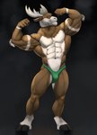 5_fingers abs anthro antlers arm_tuft armbands_(marking) bicels big_chest big_muscles black_hooves bracelet_(marking) broad_shoulders brown_body brown_fur bulge calf_muscles cheek_tuft clothed clothing cloven_hooves ears_down elbow_tuft facial_tuft fingers fist flexing flexing_bicep flexing_both_biceps forearm_muscles fur green_eyes grey_antlers head_tuft hooves horn looking_at_viewer male multicolored_body multicolored_fur muscular muscular_anthro muscular_male narrowed_eyes navel neck_tuft pecs pivoted_ears pose posing_trunks presenting quads simple_background small_bulge smile smoke_background solo standing teeth thick_thighs tight_clothing toothy_smile triceps tuft two_tone_body two_tone_fur underwear underwear_only unguligrade white_body white_fur marsel-defender biff_the_moose deer mammal moose new_world_deer 2025 hi_res shaded