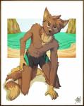 5_fingers abs anthro biceps chest_tuft clothing feet fingers fur male muscular muscular_anthro muscular_male nipples paws pecs solo swimwear toes tuft gothwolf strayfrist domestic_cat felid feline felis mammal digital_media_(artwork) hi_res