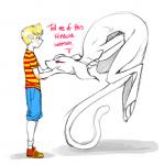 ask_blog dialogue duo male red_eyes simple_background text white_background dogrot earthbound_(series) nintendo giygas lucas_(earthbound) alien gieeg human mammal english_text