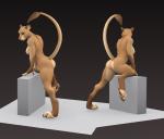 anthro breasts brown_eyes butt claws digitigrade female female_anthro fur multiple_angles nipples nude pose raised_tail solo tail tail_tuft tuft thirteeenth jorie_(thirteeenth) felid lion mammal pantherine 3d_(artwork) digital_media_(artwork)