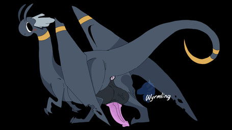 animal_genitalia animal_penis antennae_(anatomy) anus balls biped bipedal_feral black_background blue_body blush butt claws erection feral frill_(anatomy) genitals looking_at_viewer male membrane_(anatomy) membranous_wings penis presenting presenting_hindquarters simple_background solo tail vein wings yellow_body wyrmling_(artist) european_mythology hisone_to_masotan mythology masotan dragon mythological_creature mythological_scalie organic_transformed_flyer scalie western_dragon digital_drawing_(artwork) digital_media_(artwork) hi_res signature