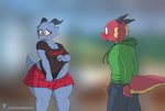 anthro breasts duo female gender_transformation male pregnant transformation preghorrors mythology dragon kobold mythological_creature mythological_scalie scalie hi_res story story_in_description