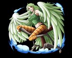 avian_feet big_breasts breasts clothing feathered_wings feathers feet female green_hair hair looking_at_viewer midriff monster_girl_(genre) shirt simple_background solo talons tank_top toes topwear transparent_background wings yellow_eyes bodskih european_mythology greek_mythology mythology one_piece monet animal_humanoid avian avian_humanoid harpy humanoid mythological_avian mythological_creature 2017 5:4 alpha_channel digital_media_(artwork)