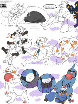 animal_genitalia animal_penis anthro clothing evolution feet foot_fetish foot_play genitals goo_transformation grope group knot male male/male musk null null_stimulation penile penis poison scent_marking text transformation undressing conditional_dnp lustylamb nintendo pokemon amphibian canid canine canis croagunk frog generation_4_pokemon mammal pokemon_(species) toxicroak wolf 3:4 english_text hi_res