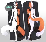 4_toes 5_fingers animal_genitalia anthro feet fingers fur genetic_chimerism genitals male multi_nipple nipples orange_body orange_fur sheath solo standing toes white_body white_fur smooshkin hochi_(smooshkin) canid canine fox mammal 2021 digital_media_(artwork) model_sheet