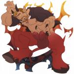 2014 balls blonde_hair claws clothing demon erection facial_hair forked_tongue fur hair hooves horn human humanoid_penis kuma long_tongue male mammal multi_cock nipples open_mouth open_shirt pecs penis plain_background red_body red_fur red_penis red_skin shirt solo teeth tongue tongue_out transformation white_background
Rating: Explicit
Score: 4
User: MJ1988
Date: March 25, 2014