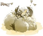 bedroll duo dust_cloud fluffy fluffy_tail fox_tail holding_object holding_stick male solo_focus stick tail fufu_impact ambient_bird avian bird canid canine humanoid mammal digital_media_(artwork) hi_res monochrome sepia