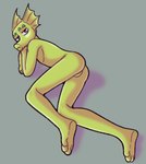 anthro ass_out bored butt ear_fins fin green_body green_eyes green_skin long_snout looking_at_viewer male nude presenting presenting_hindquarters snout solo solarlewds supercell_(comic) vrilen_(supercell) digital_drawing_(artwork) digital_media_(artwork) hi_res