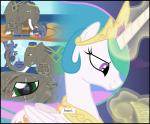 2015 absurd_res beach bedding blanket brown_eyes butt clothing cloud clutterstep_(oc) comic crown cutie_mark dialogue digital_media_(artwork) duo elephant elephantid english_text equid equine eye_contact fan_character feathered_wings feathers female feral friendship_is_magic fur green_eyes hair hasbro hat headgear headwear hi_res horn horse imani_(mlp) long_hair looking_at_another looking_down magic male mammal mlp-silver-quill multicolored_hair my_little_pony mythological_creature mythological_equine mythology open_mouth outside panicking pony princess_celestia_(mlp) proboscidean purple_eyes sand scar seaside sky smile sun text tiara trunk tusks upside_down waking_up water white_body white_fur white_skin winged_unicorn wings
