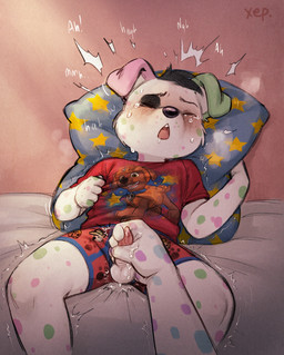 ambiguous_gender animal_genitalia animal_penis anthro balls biped blush bodily_fluids canine_genitalia canine_penis crying duo erection eyebrows floppy_ears fur genitals handjob male male/ambiguous penile penis pillow sex shota tears white_body white_fur young young_anthro young_male niichan paw_patrol adam_(spottyadam) jakey_(jakeypup) zuma_(paw_patrol) canid canine canis dalmatian domestic_dog mammal hi_res brother_(lore) brothers_(lore) incest_(lore) sibling_(lore)