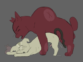 anal anal_penetration animal_genitalia animal_penis duo feline_genitalia feline_penis feral genitals male male/male penetration penis questionable_consent spiral spiral_eyes chillyanon mewgenics dack_(mewgenics) gein_(mewgenics) domestic_cat felid feline felis mammal