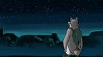 fusion grey_body looking_up male night solo standing star racingtime244 echo_(game) echo_(series) echo_project neon_genesis_evangelion pen_pen_(evangelion) tj_hess avian bird felid feline mammal penguin meme