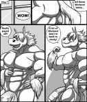 2016 abs anthro backsack balls belly biceps big_biceps big_muscles big_penis biped blush bodily_fluids butt comic cumulus_(character) deadanthro dialogue english_text equid equine erection eyewear flexing foreskin front_view genitals glasses hair hand_on_chest hand_on_hip horse huge_muscles huge_penis humanoid_genitalia humanoid_penis hyper hyper_muscles male mammal manly mature_anthro mature_male monochrome muscular muscular_anthro muscular_male nipples nude open_mouth partially_retracted_foreskin pecs penis pose rear_view side_view simple_background solo speech_bubble standing sweat teeth text thick_penis tongue towel vein veiny_penis window