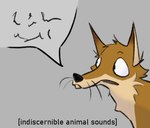 ambiguous_form ambiguous_gender big_eyes black_nose brown_body brown_fur caption dialogue dipstick_ears ear_markings eyebrows fur grey_background multicolored_body multicolored_ears multicolored_fur orange_body orange_fur simple_background snout solo tan_body tan_fur text toony whiskers 4chan_anon canid canine fox mammal 2025 bust_portrait digital_media_(artwork) english_text portrait shaded