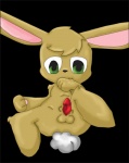 balls black_background cuddles_(htf) erection genitals happy_tree_friends hi_res lagomorph leporid male mammal nude other-things penis rabbit simple_background solo
