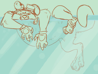 clothing eyewear fingerless_gloves gloves goggles grumpy handwear male paws scrambling semi-anthro solo creep_(artist) jak_and_daxter naughty_dog sony_corporation sony_interactive_entertainment daxter mammal mustelid ottsel sketch