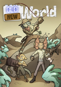 ambiguous_gender anthro city city_background desert feral futuristic group gun machine male ranged_weapon text weapon tookiecookies agamid aquatic fish frilled_lizard gastropod humanoid hybrid lizard mammal mollusk reptile robot rodent scalie slug absurd_res comic cover_art hi_res